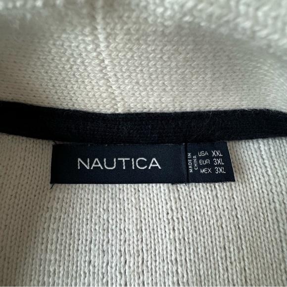 Nautica Men’s Breton Stripe Cardigan Size: XXL - Picture 2 of 8